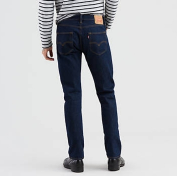 Levi's 501 Rinse Dark Wash Button Fly Jeans - Picture 6 of 8